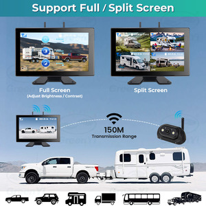 10.1 ''Màn hình cảm ứng kỹ thuật số không dây DVR kỷ lục Wifi 4CH IPS màn hình ahd1080 <span class=keywords><strong>Mini</strong></span> đảo ngược sao lưu máy ảnh cho Xe Tải/Trailer/BUS/RV - Product Image 3