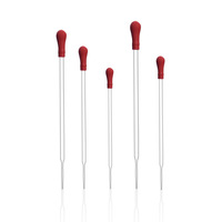 Pipette Pasteur en verre Burette 0.5ml 1ml 2ml 3ml 5ml 10ml Pipette de transfert en verre avec ampoule en caoutchouc