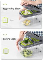 22 In 1 Multifunctionele Groentesnijder Veilige Mandoline Slicer Groentehakselaar Frietsnijder Uienhakker