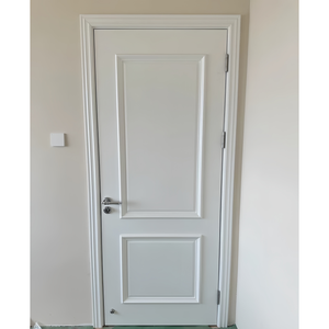 <span class=keywords><strong>Porte</strong></span> personnalisée en bois massif MDF <span class=keywords><strong>de</strong></span> style crème française avec peinture sur verre pour usage interne dans les maisons, hôtels et appartements - Product Image 5