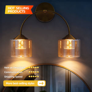 Lampe murale double tête ronde élégante et tendance pour salon, applique murale créative et raffinée pour chambre à coucher - Product Image 3