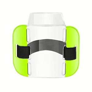 Pochette de brassard réglable en plastique transparent souple et élastique X527 pour badge nominatif et porte-carte d'identité - Product Image 3
