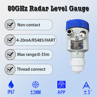 Détecteur de poudre RISEON 80 GHz, capteur radar, capteur de niveau de liquide, radar de niveau compact pour la mesure du niveau de liquide en rivière, de l'eau, de la mousse et de l'huile