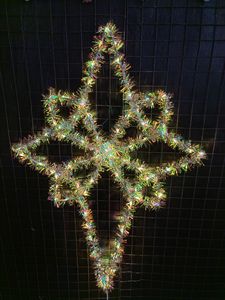 Lumières de noël populaire vente chaude métal filaire cadre magique clinquant 2D étoile chapeau vacances éclairage décoratif Luces Navida - Product Image 6