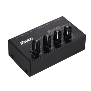 Mezclador de <span class=keywords><strong>Audio</strong></span> Mono de Línea de 4 Canales Ultracompacto MX400, Mezclador de Sonido de Bajo Ruido para Pequeños Bares y Clubes - Product Image 3