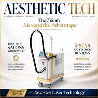 Appareil d'épilation laser Alexandrite vertical 755 1064, équipement médical certifié CE MDR TGA, épilation laser à impulsions longues