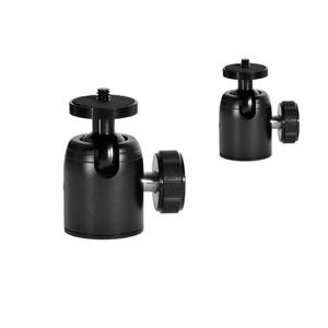 Support de trépied pour appareil photo avec vis de fixation 1/4 3/8, rotatif à 360°, pour appareils photo <span class=keywords><strong>Sony</strong></span> et Canon DSLR - Mini rotule et adaptateur de fixation flash - Product Image 1