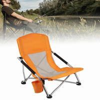 Siège de plage pliable en métal confortable et durable pour le camping et la pêche en plein air