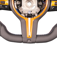 Volant sport en cuir sur mesure de style thong à 3 branches pour F30/F32, compatible avec G20/G80, F10, E90, E60, G30, E46, E36, M5, F80/F82, E91, G70, G60