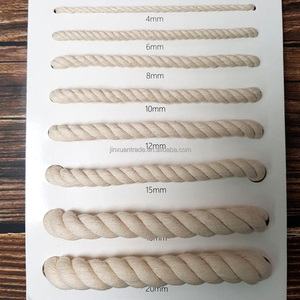 4mm 6mm 8mm <span class=keywords><strong>10mm</strong></span> 12mm 15mm 18mm 20mm venta al por mayor Cordón de macramé Natural <span class=keywords><strong>cuerda</strong></span> de algodón trenzado de 3 capas - Product Image 2