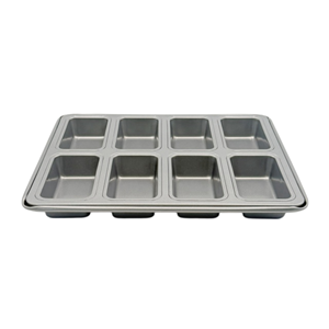 8 Cup Mini Loaf Muffin Pan Carbon Steel with Non-Stick Coating <b>Good</b> Release Performance <b>Baking</b> Dishes & Pans - Product Image 1