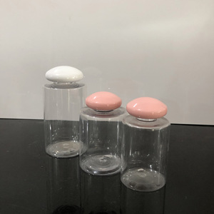 Nấm vít Top cap <span class=keywords><strong>cometic</strong></span> Toner chai 250ml 300ml <span class=keywords><strong>Lotion</strong></span> chai trong kho Pet hổ phách chai với bơm hoặc cap - Product Image 1