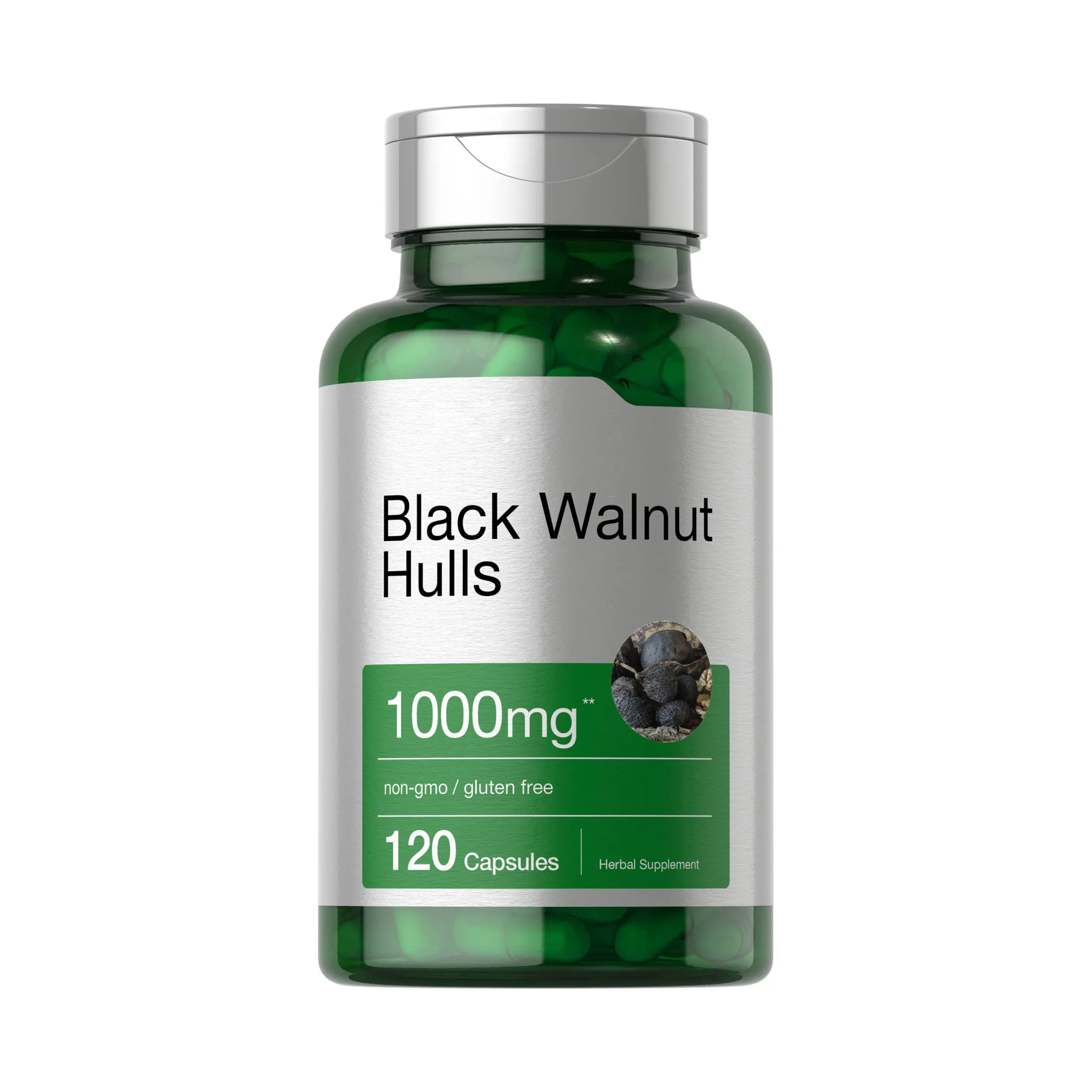 Kapsul Hulls Walnut hitam untuk GMP yang tidak dimodifikasi alternatif bebas Gluten tanpa pengujian hewan