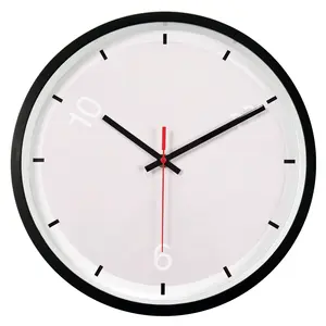 Supplier Wholesale custom home decor Modern wall clock round 12-inch plastic quartz wall clock
