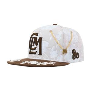 Casquette Snapback Tcap Chine à 6 panneaux, visière plate, imprimée, personnalisée, structurée avec chaîne - Product Image 2
