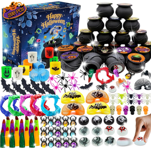 Mini <span class=keywords><strong>Chaudron</strong></span> de Fête d'Halloween, Autocollants Sorcière, Vampire, Araignée, Chauve-souris, Crâne, Anneaux, Voitures, Ressorts, Jouets Cadeaux en Gros, Boîte de Friandises pour la Sainte-Guérison - Product Image 1