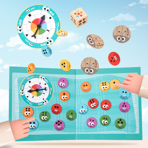 Juego de mesa de destreza interactivo con temática de insectos con dados de colores, pinzas y tarjetas, juguete de reacción Montessori para niños y niñas - Product Image 1