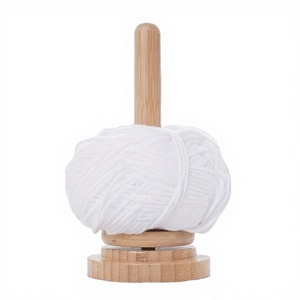 Wood Yarn Stand Home <b>Braided</b> Yarn Spool Storage Table Top Rotary Ball Winder Fashion Sewing Kit <b>Accessory</b> - Product Image 3