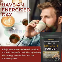 Poudre d'extrait de Shilajit naturel Ausreson suppléments de boisson énergisante café aux champignons Shilajit de l'Himalaya pur