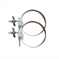 Pince de suspension robuste en acier inoxydable argenté galvanisé à chaud pour câble à fibres optiques, pièces de télécommunications sécurisées