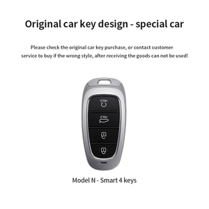 Échantillon gratuit Housse de clé de voiture en TPU pour Hyundai <span class=keywords><strong>Santa</strong></span> <span class=keywords><strong>Fe</strong></span> Tucson <span class=keywords><strong>2022</strong></span> NEXO NX4 Atos <span class=keywords><strong>Prime</strong></span> Solaris 2021 4 boutons Accessoires Auto porte-clés - Product Image 2