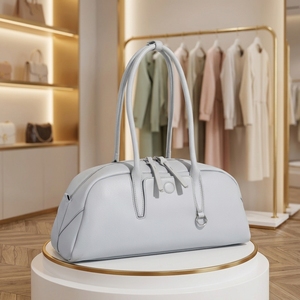 Sac bowling femme en cuir véritable et polyester, style Wen <span class=keywords><strong>Qis</strong></span>, série Trail Mountain, simplicité urbaine, fermeture éclair, deux sangles, tendance - Product Image 6