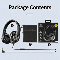 Casque filaire OneOdio T3 pour la surveillance, avec prise jack 3,5 mm, pour téléphone portable/PC/ordinateur portable/jeux, son stéréo 3D HiFi, pliable