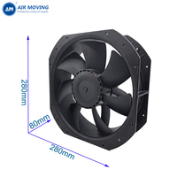 Ventilateur axial de refroidissement pour équipement résistant aux hautes températures AM28080M24B DC EC 28080 280X280X80mm