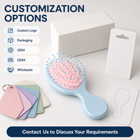Sikat Rambut Mini Air Cushion Grosir, Sisir Pijat Anti Kusut Portabel untuk Perjalanan dengan Pin Bulat untuk Wanita, Anak Perempuan, Anak-Anak, Logo Custom