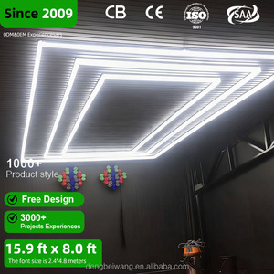 Lampe carrée à LED en aluminium à intensité variable Lampe d'atelier de polissage de voiture portable pour <span class=keywords><strong>garage</strong></span> <span class=keywords><strong>automobile</strong></span> blanc froid RGB Emission AC Road - Product Image 1