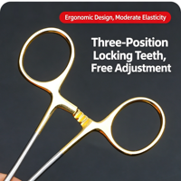 Porte-aiguille en acier inoxydable, forceps chirurgical à mâchoires insérées pour la pose de double paupière et les opérations de suture orale