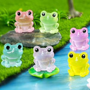 Mini Figuras de Ranas de Resina, Miniaturas de Animales, Adornos para Paisajes, Decoraciones de Escritorio, Accesorios para Manualidades - Product Image 5