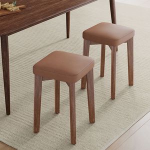Solid Wood <b>Stool</b> Modern Square Design Stackable Living Room Chair Home Furniture <b>Small</b> Size Adult Use - Product Image 4