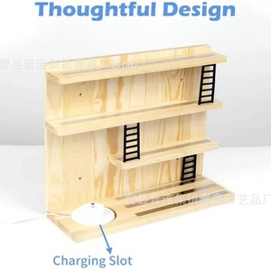 Wooden Figurine Display Rack <b>Wall</b> <b>Mounted</b> Multi Layer Childrens Bedroom Hanging Rack Decorative <b>Shelf</b> - Product Image 2
