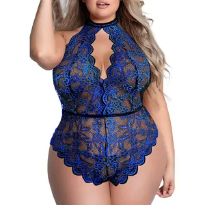  Lingerie Body Suits Women Sexy Halter Lace Sheer