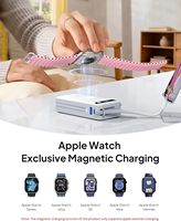 Chargeur sans fil 4-en-1 pliable 10000mAh 20W avec deux câbles intégrés et prise murale pour montre connectée