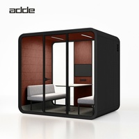 Cabine de réunion multifonctionnelle pour bureau, 6 personnes, cabine de bureau modulaire portable, cabine téléphonique insonorisée