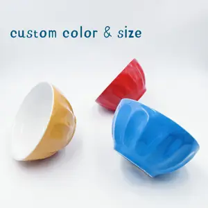 Top Selling Dishwasher Safe Multicolor Colorful Ceramic Bowl With Custom Print Logo Design For Use Food Safety Grade