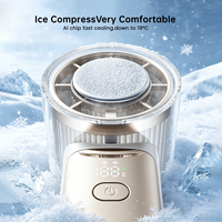 Ventilateur portable rechargeable 3000 mAh, haute vitesse, avec puce IA, affichage numérique, pliable, à porter autour du cou, en plastique, version anglaise