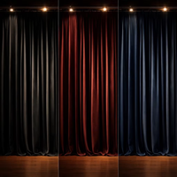 Tissu Velours Brossé Ignifuge NFPA 701, Absorbant la Lumière, Infroissable, Doux au Toucher, 100% Polyester, Occultant pour Scène et Événements