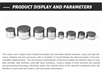 Inserto de Diamante Compacto Drillsoltek 1613 PDC para Fabricación de Brocas de Perforación de Pozos de Agua, Calidad Premium