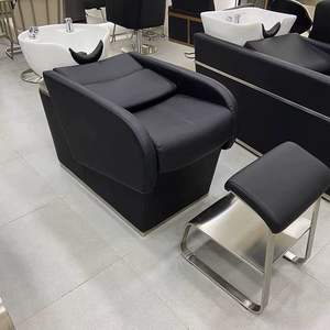 Chaise de lavage de cheveux inclinable de luxe <span class=keywords><strong>du</strong></span> Guangdong, fauteuil de salon, lavabo et chaise pour shampooing, prix - Product Image 1