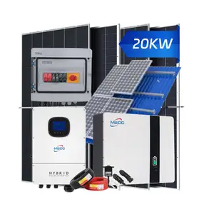 Solar Generator Energy System 20KW Single Phase Hybrid Inverter with MBB Panel Bracket Full Set Solar Energy System