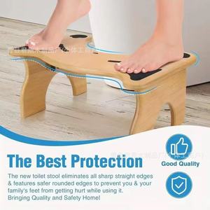 Wooden Toilet <b>Stool</b> Solid Wood Non Slip Foldable <b>For</b> <b>Bathroom</b> Use - Product Image 4