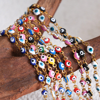 Collier à perles œil de chat mystérieux pour femmes, chaîne à maillons multicouche jusqu'à la clavicule, style tendance pour les anniversaires
