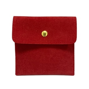 Custom Jewelry Pouch Packaging with Logo Microfiber Suede Jewelry Package Bags Velvet Jewelry Pouch with Insert Pad/Card <b>Rings</b> - Product Image 1
