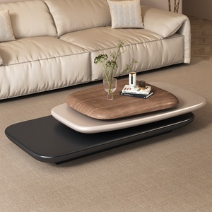 Bàn cà phê xoay Thiết kế Ý sáng tạo nổi hộ gia đình lớn Bàn trà gỗ cao cấp - Product Image 3