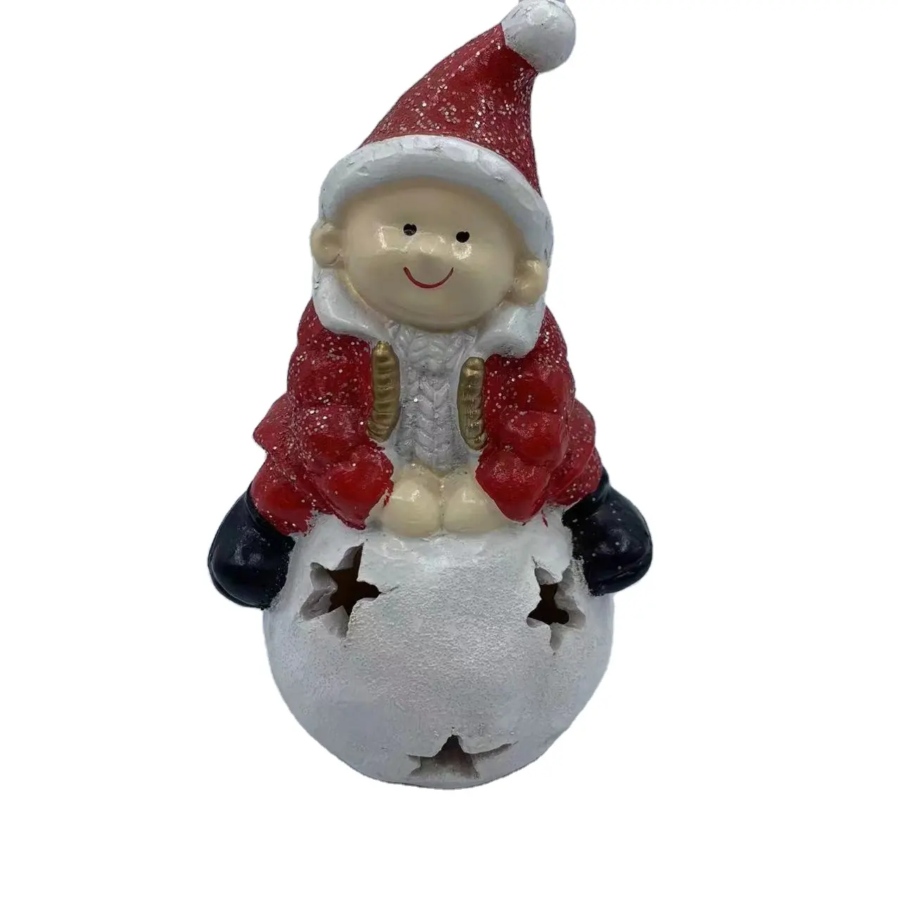 Настольный декор, Рождественская скульптура Санта-Снеговика из смолы на заказ, статуэтки для дома, комнаты, украшения, праздничный подарок