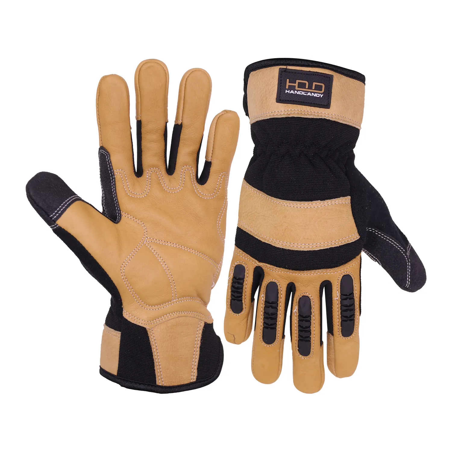 PRISAFETY Comfortable breathable New Products Mechanics Vibration-Resistant full grain cowhide leather gloves for women for men
