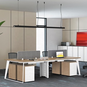 Guangzhou <span class=keywords><strong>BERSON</strong></span> muebles de suministro directo cara de la cara 4 asientos con marco de caja de alambre pata de mesa de acero - Product Image 2